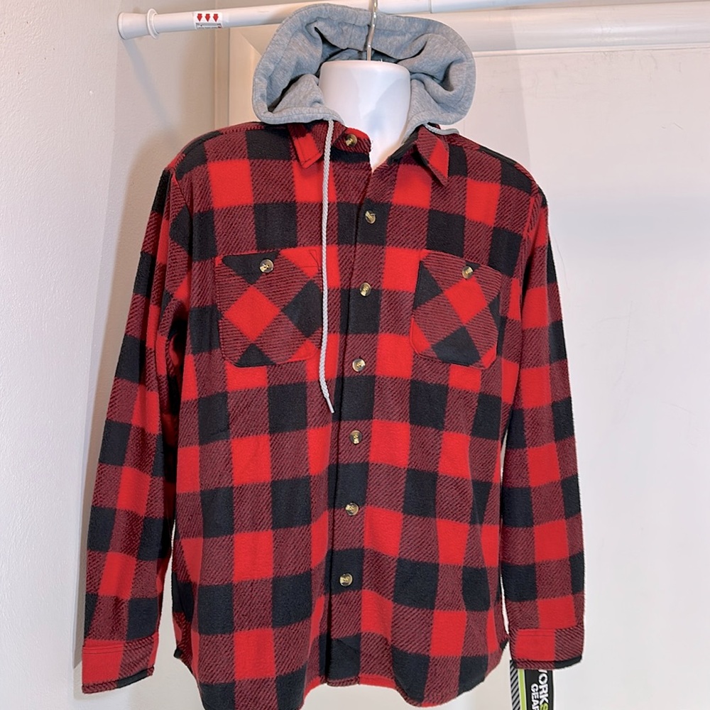 NWT North 15 Flannel Hoodie Medium - Picture 3 of 12